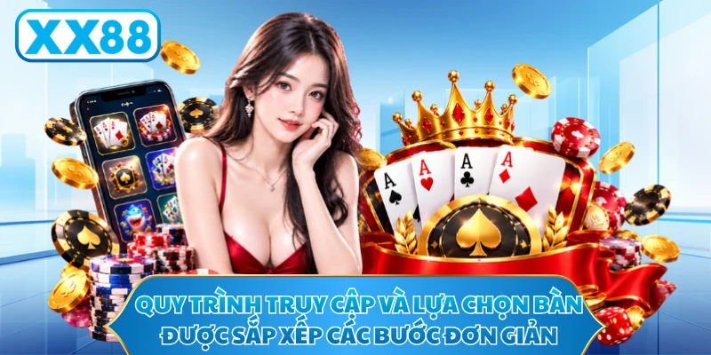 Quy trình truy cập và lựa chọn bàn được sắp xếp theo các bước đơn giản